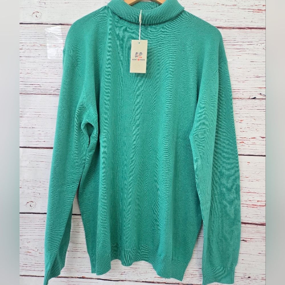 NWT Kent Park Aqua Turtleneck Sweater Women’s 3XL Soft Knit Pullover